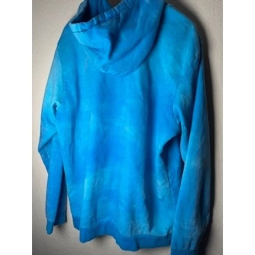Adidas Mens XL Blue‎ Hoodie Sweatshirt Pullover Tie Dye Athleisure